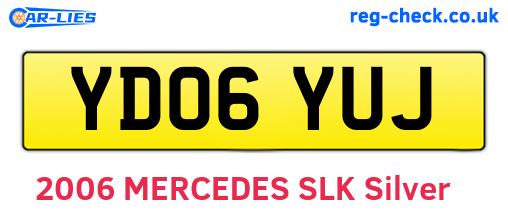 YD06YUJ are the vehicle registration plates.