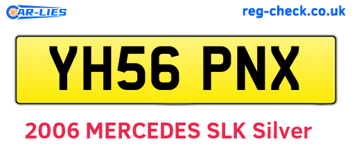 YH56PNX are the vehicle registration plates.