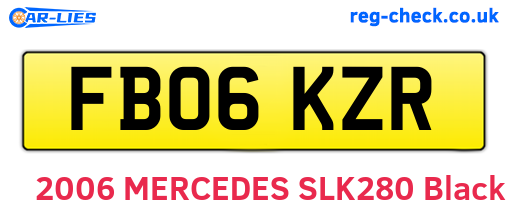 FB06KZR are the vehicle registration plates.
