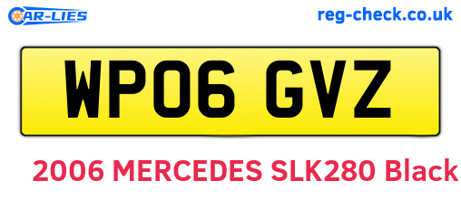 WP06GVZ are the vehicle registration plates.