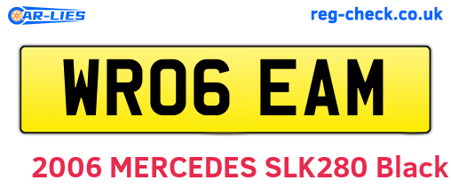 WR06EAM are the vehicle registration plates.