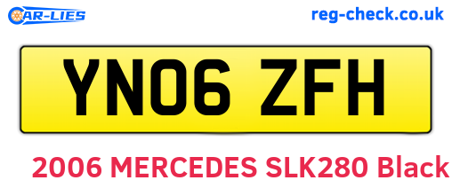 YN06ZFH are the vehicle registration plates.