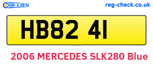 HB8241 are the vehicle registration plates.