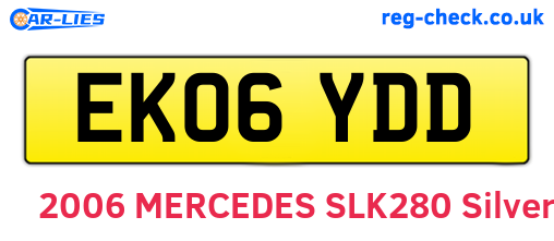 EK06YDD are the vehicle registration plates.