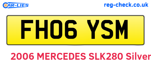 FH06YSM are the vehicle registration plates.