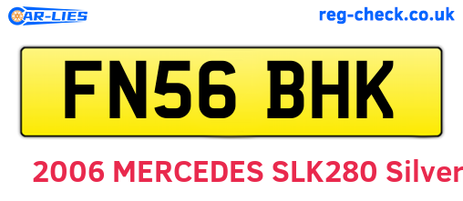 FN56BHK are the vehicle registration plates.