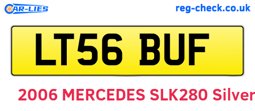 LT56BUF are the vehicle registration plates.