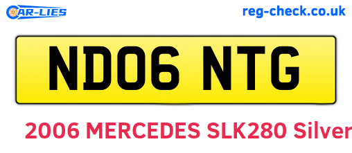 ND06NTG are the vehicle registration plates.
