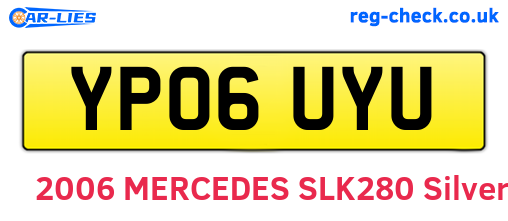 YP06UYU are the vehicle registration plates.