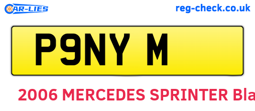 P9NYM are the vehicle registration plates.