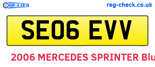 SE06EVV are the vehicle registration plates.