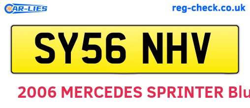 SY56NHV are the vehicle registration plates.
