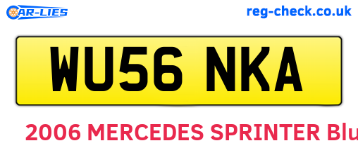 WU56NKA are the vehicle registration plates.