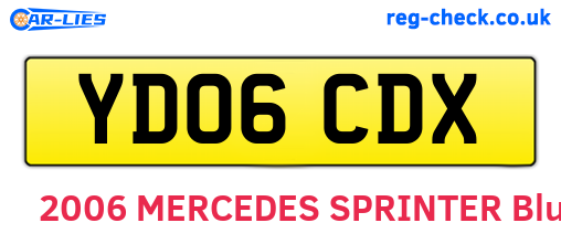 YD06CDX are the vehicle registration plates.