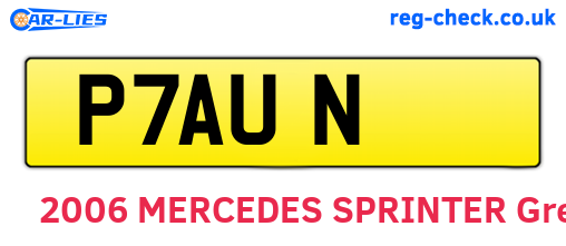 P7AUN are the vehicle registration plates.