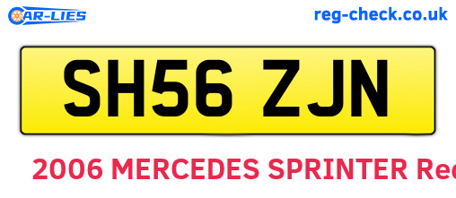 SH56ZJN are the vehicle registration plates.