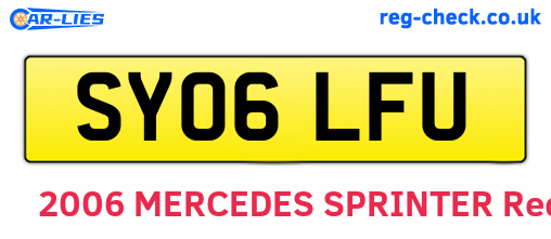 SY06LFU are the vehicle registration plates.