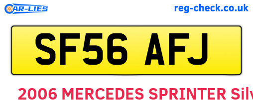 SF56AFJ are the vehicle registration plates.