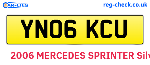 YN06KCU are the vehicle registration plates.