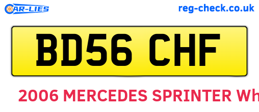 BD56CHF are the vehicle registration plates.