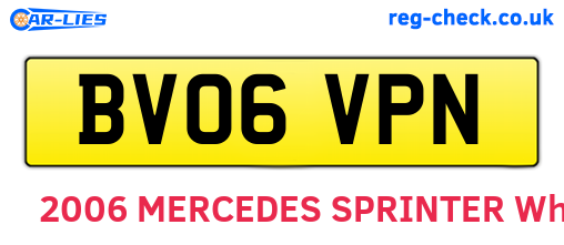 BV06VPN are the vehicle registration plates.