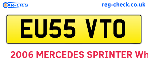 EU55VTO are the vehicle registration plates.