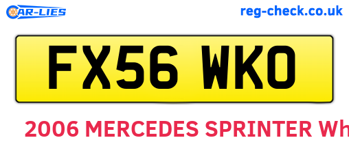 FX56WKO are the vehicle registration plates.