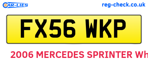FX56WKP are the vehicle registration plates.
