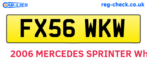 FX56WKW are the vehicle registration plates.