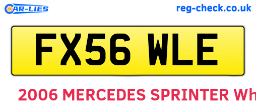 FX56WLE are the vehicle registration plates.