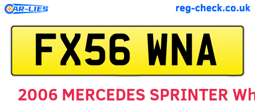 FX56WNA are the vehicle registration plates.