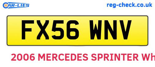 FX56WNV are the vehicle registration plates.