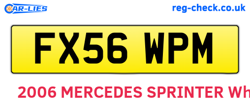 FX56WPM are the vehicle registration plates.