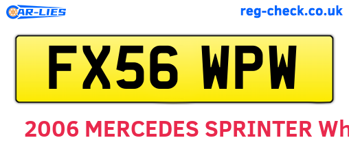 FX56WPW are the vehicle registration plates.