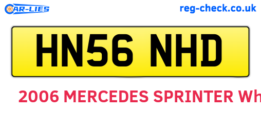 HN56NHD are the vehicle registration plates.