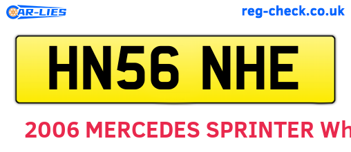 HN56NHE are the vehicle registration plates.