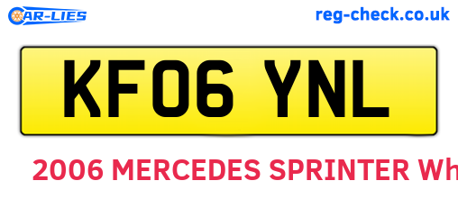 KF06YNL are the vehicle registration plates.