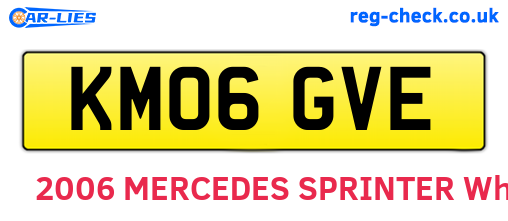 KM06GVE are the vehicle registration plates.