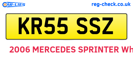 KR55SSZ are the vehicle registration plates.