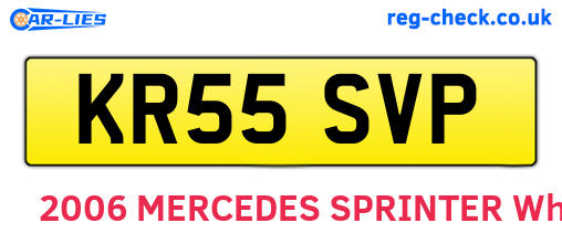KR55SVP are the vehicle registration plates.