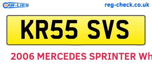 KR55SVS are the vehicle registration plates.