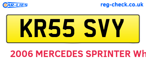 KR55SVY are the vehicle registration plates.