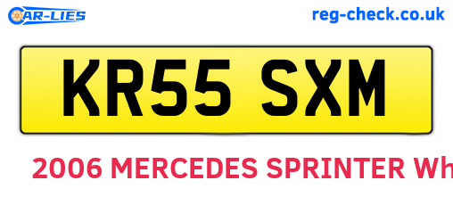 KR55SXM are the vehicle registration plates.