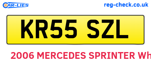 KR55SZL are the vehicle registration plates.