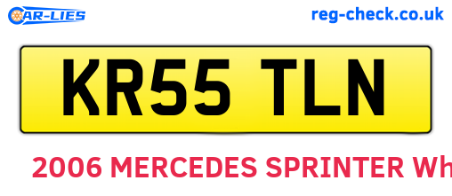 KR55TLN are the vehicle registration plates.