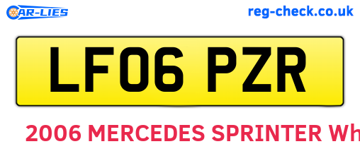 LF06PZR are the vehicle registration plates.