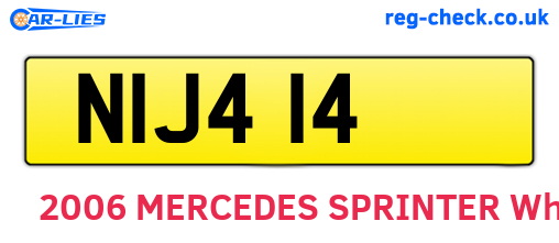NIJ414 are the vehicle registration plates.