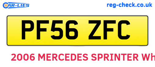 PF56ZFC are the vehicle registration plates.