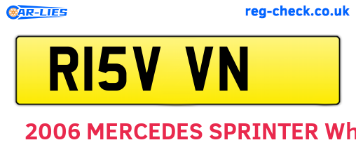 R15VVN are the vehicle registration plates.