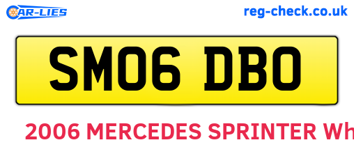 SM06DBO are the vehicle registration plates.